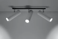 Deckenlampe Metall 3-flammig L:45cm Modern GU10 DUCCIA