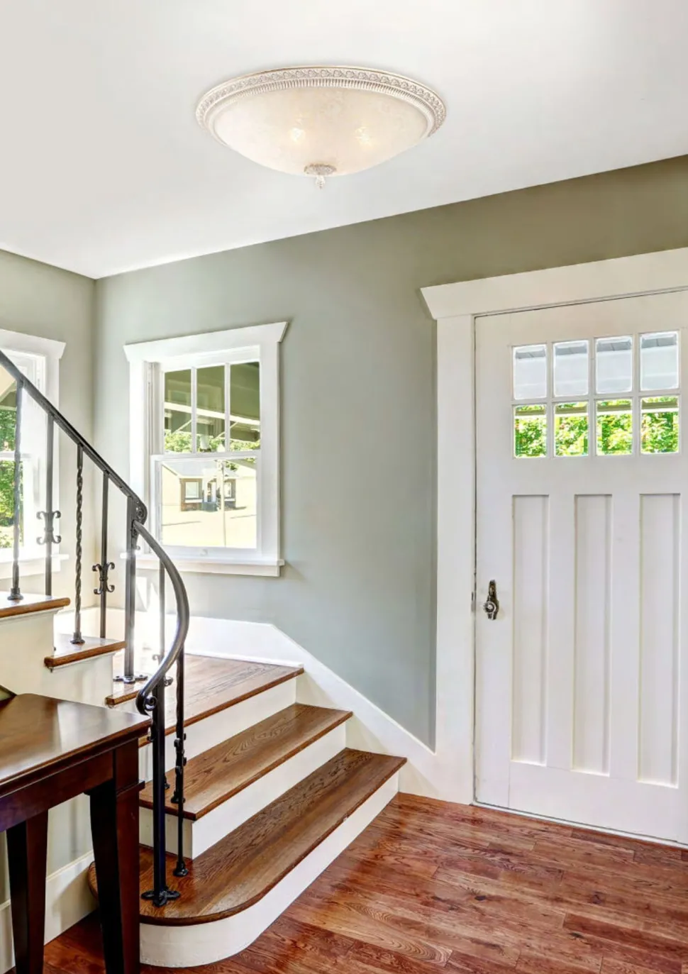 Deckenlampe Metall Glas E27 rund D: 35 cm 3-flammig