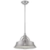 Deckenlampe Metall Glas in Nickel Industrie Design E27