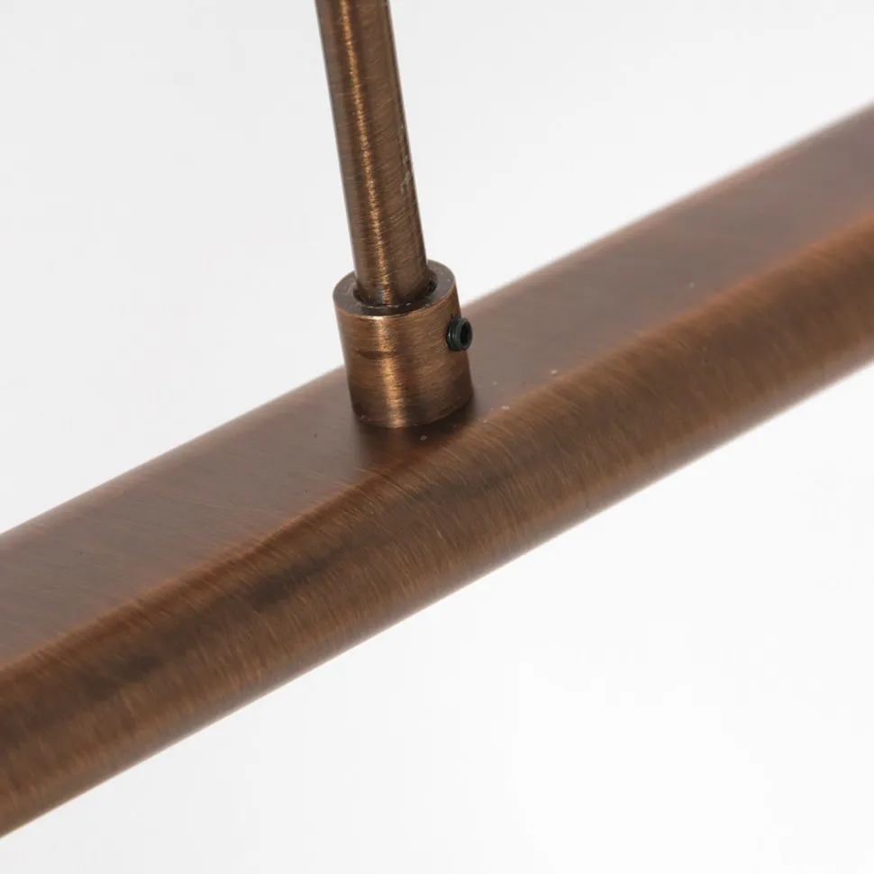 Deckenlampe Metall Glas in Bronze Creme inkl. G9 4-flmg