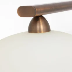 Deckenlampe Metall Glas in Bronze Creme inkl. G9 4-flmg