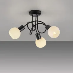 Deckenlampe Metall Glas L:38 cm inkl E14 dekorativ