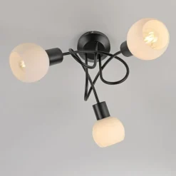 Deckenlampe Metall Glas L:38 cm inkl E14 dekorativ