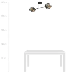 Deckenlampe Metall Schwarz 86 cm lang Modern CADMUS