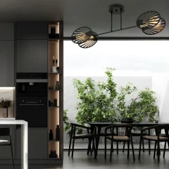 Deckenlampe Metall Schwarz 86 cm lang Modern CADMUS