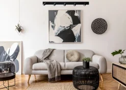 Deckenlampe Metall Schwarz 130 cm 5-flammig ELSIE