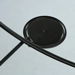 Deckenlampe Metall Stoff rund Ø 60 cm Schwarz Gold