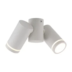 Deckenlampe Metall Weiß verstellbar L: 17 cm GU10 2-flammig