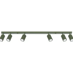 Deckenlampe Modern 117 cm lang GU10 6-flammig schwenkbar Grün
