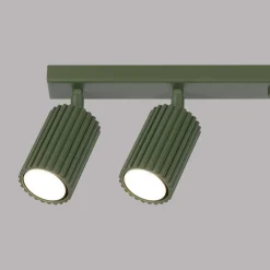 Deckenlampe Modern 117 cm lang GU10 6-flammig schwenkbar Grün