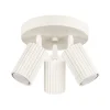 Deckenlampe Modern in Creme Ø 19,5 cm schwenkbar 3x GU10 Alu