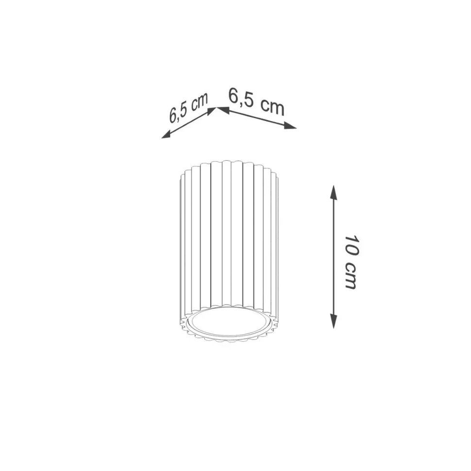 Deckenlampe Modern klein H: 10 cm Ø 6,5 cm Weiß Aufputz