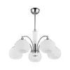 Deckenlampe NABO Chrom Weiß Ø58cm Glas Wohnzimmer