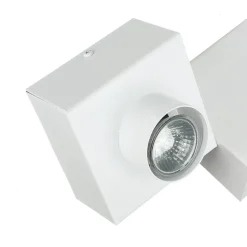 Deckenlampe Quader Design Weiß Metall 2x GU10