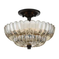 Deckenlampe Rauchglas D: 29,7 cm E14 3-flammig