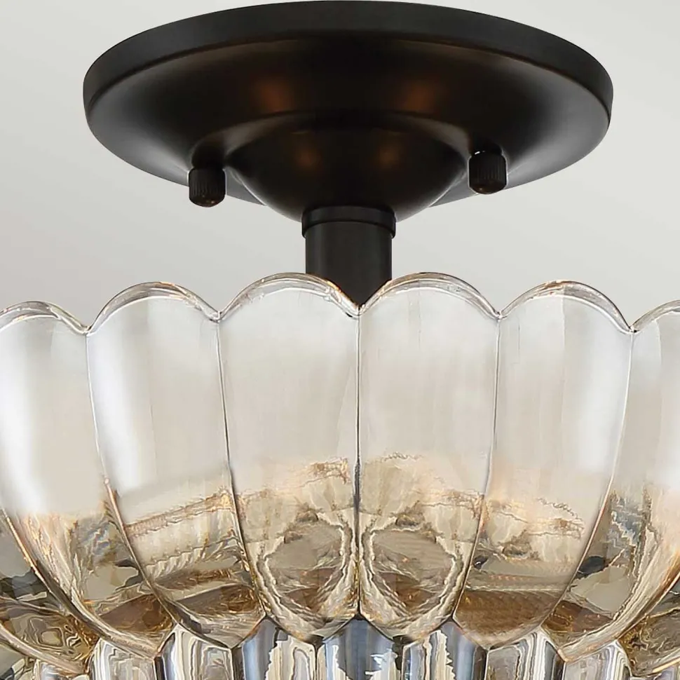 Deckenlampe Rauchglas D: 29,7 cm E14 3-flammig