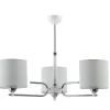 Deckenlampe REKA Chrom Grau Stoff Esszimmer 3xE27