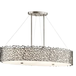 Deckenlampe RINA in Zinn Weiß B:86cm kürzbar Lampe