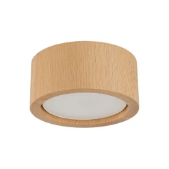 Deckenlampe rund Ø 9,5 cm H: 4,5 cm Aufputz GX53 Holz
