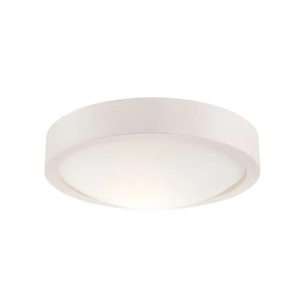 Deckenlampe rund Ø 27 cm Holz Glas blendarm Weiß