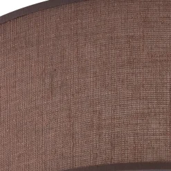 Deckenlampe rund Ø 35 cm Modern Stoff blendarm Braun für E27