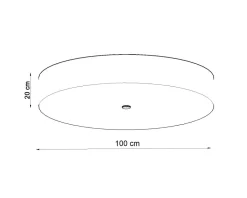 Deckenlampe rund Ø 100 cm Schwarz blendarm 6x E27 ZIROLI