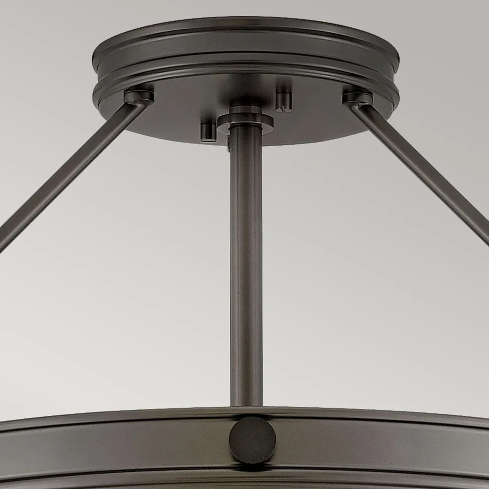 Deckenlampe rund Ø 55,8 cm Schwarz Weiß 4x E14 Metall Glas