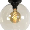 Deckenlampe rund Kugel Ø 25 cm E27 Rauchglas