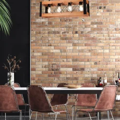 Deckenlampe Rustikal Holz Metall 4x E27 63 cm lang Schwarz