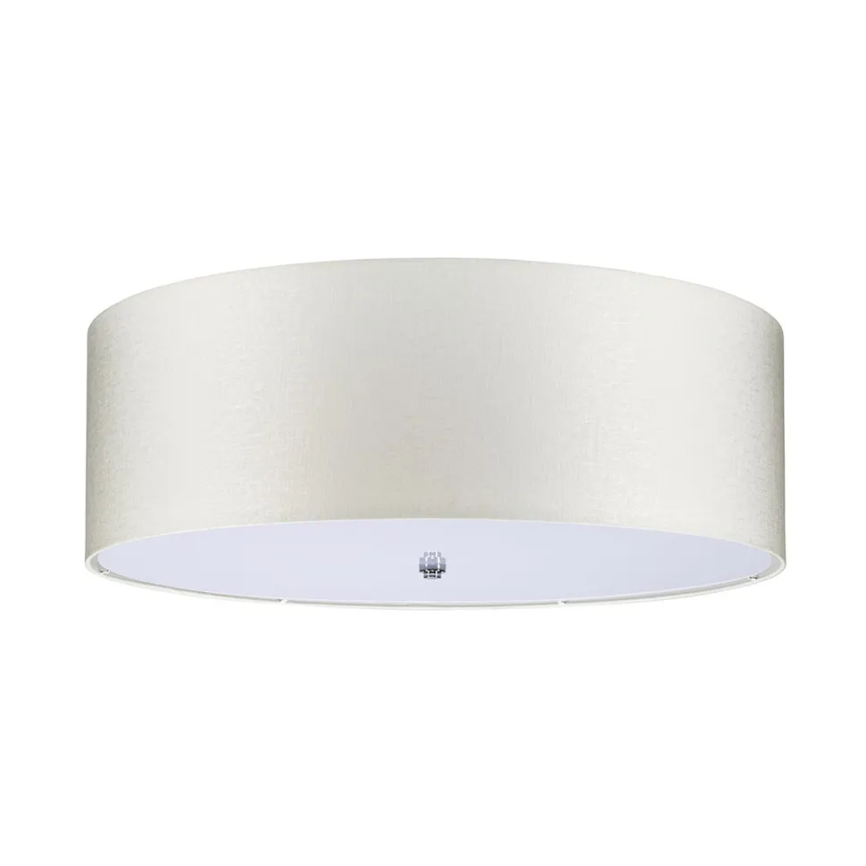 Deckenlampe Schlafzimmer Wohnzimmer Creme Chrom