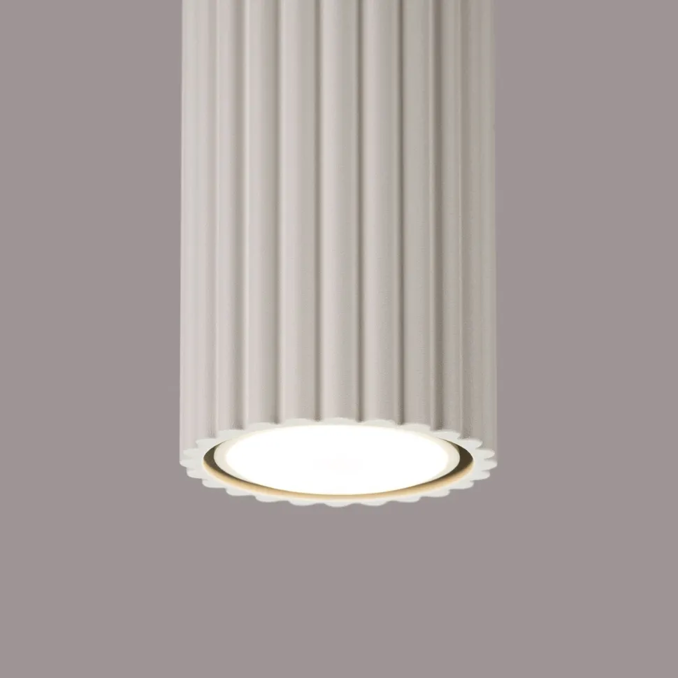 Deckenlampe schmal Ø 6,5 cm H: 40 cm in Creme Modern