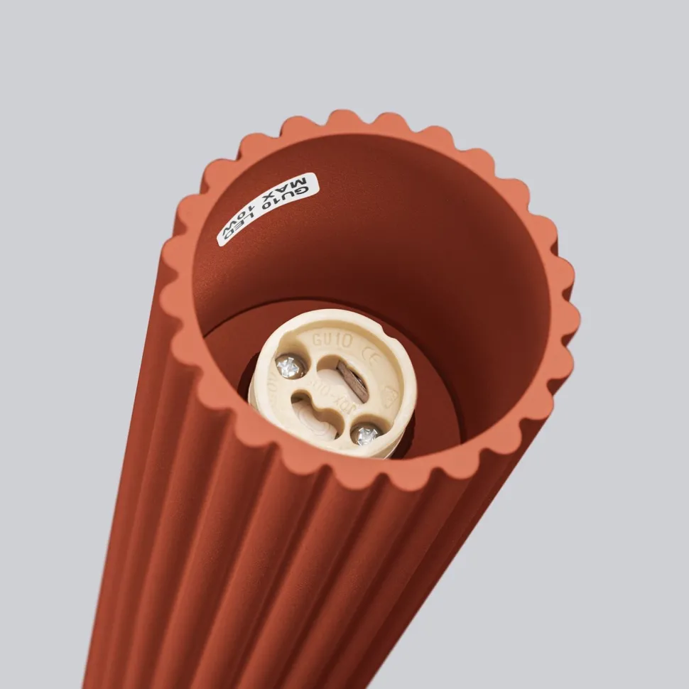 Deckenlampe schmal Ø 6,5 cm H: 40 cm Rot Modern Aluminium