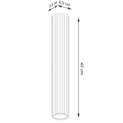 Deckenlampe schmal Ø 6,5 cm H: 40 cm Rot Modern Aluminium