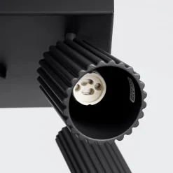 Deckenlampe Schwarz B: 25 cm klein schwenkbar 4-flammig GU10