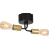 Deckenlampe Schwarz Gold Retro Design Metall 2