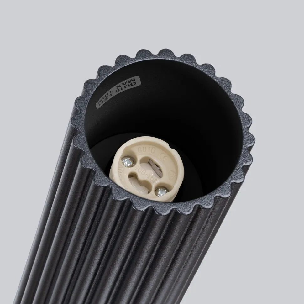 Deckenlampe Schwarz GU10 H: 60 cm Ø 6,5 cm schmal Aufputz