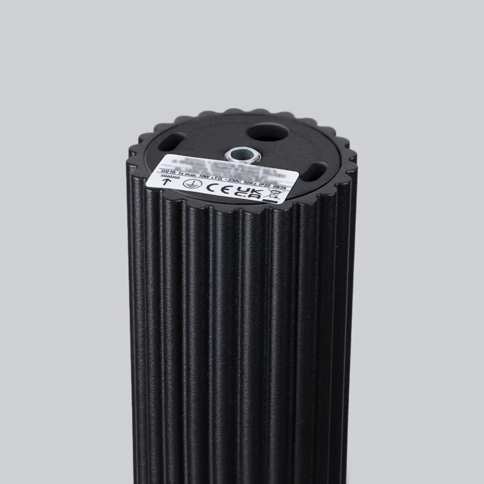 Deckenlampe Schwarz GU10 H: 60 cm Ø 6,5 cm schmal Aufputz