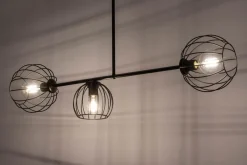 Deckenlampe Schwarz Metall E27 Retro Design RASHA