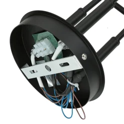 Deckenlampe Schwarz Weiß 6x E14 Modern Metall Glas