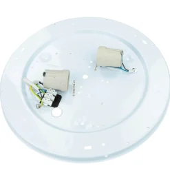 Deckenlampe Stoff Ø 45 cm rund flach blendarm 2x E27