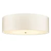 Deckenlampe Stoff Creme Messing rund VARINDA