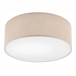 Deckenlampe Stoff in Gold rund Ø 35 cm E27 blendarm Modern