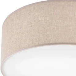 Deckenlampe Stoff in Gold rund Ø 35 cm E27 blendarm Modern