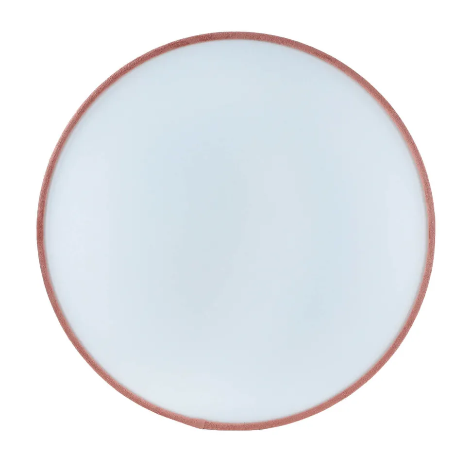 Deckenlampe Stoff Samt rund Ø 38 cm H: 10 cm Rosa 2x E27