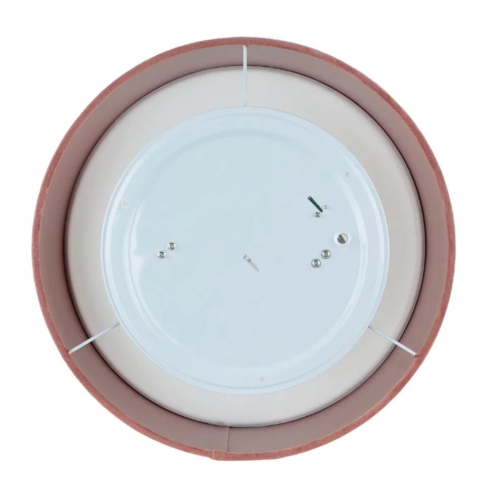 Deckenlampe Stoff Samt rund Ø 38 cm H: 10 cm Rosa 2x E27
