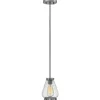 Deckenlampe Vintage Design Ø15cm Chrom E27 Metall Glas