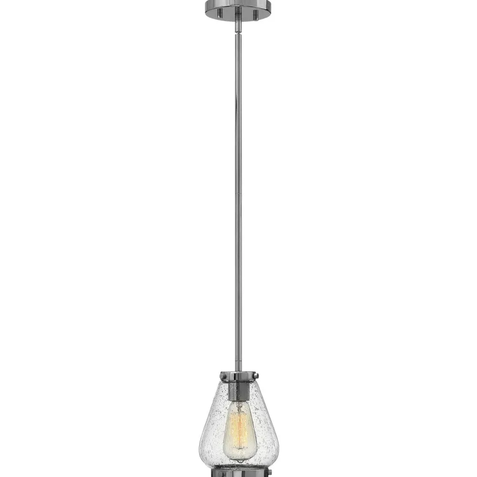 Deckenlampe Vintage Design Ø15cm Chrom E27 Metall Glas
