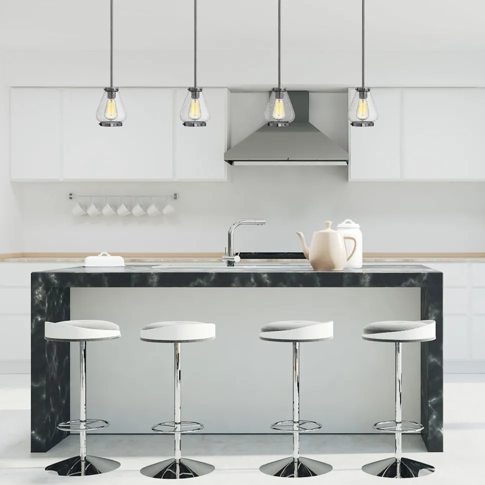 Deckenlampe Vintage Design Ø15cm Chrom E27 Metall Glas