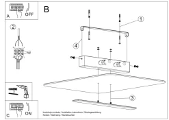 Deckenlampe Weiß Chrom Glas Metall blendarm flach