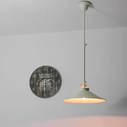 Deckenlampe Weiß Gold Shabby Chic aus Echt-Messing